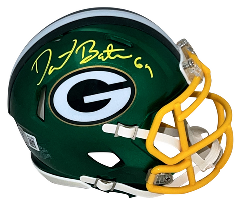 DAVID BAKHTIARI AUTOGRAPHED GREEN BAY PACKERS FLASH MINI HELMET BECKETT