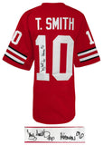 Troy Smith Signed Red Custom College Football Jersey w/Heisman'06 (SCHWARTZ COA)