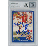 Mark Rypien Autographed 1989 Score Trading Card MVP Beckett 46351
