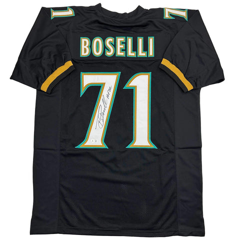 Autographed/Signed Tony Boselli HOF 22 Jacksonville Black Jersey Beckett BAS COA