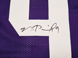 WASHINGTON MICHAEL PENIX JR. AUTOGRAPHED PURPLE JERSEY BECKETT WITNESS 242574