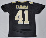 New Orleans Saints Alvin Kamara Autographed Black Jersey Beckett QR #1W446084