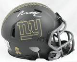 Abdul Carter Signed New York Giants Salute 2025 Speed Mini Helmet - Beckett W