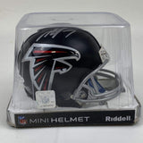 Autographed/Signed Michael Mike Vick Falcons Mini Helmet Beckett BAS COA