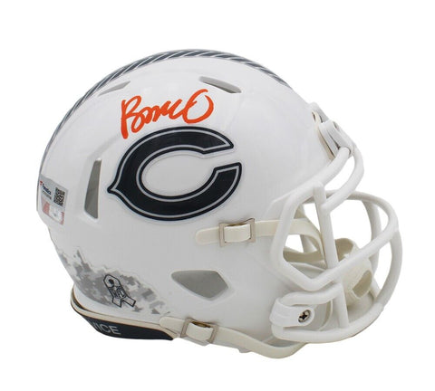 Rome Odunze Signed Chicago Bears Speed Salute to Service 3 NFL Mini Helmet