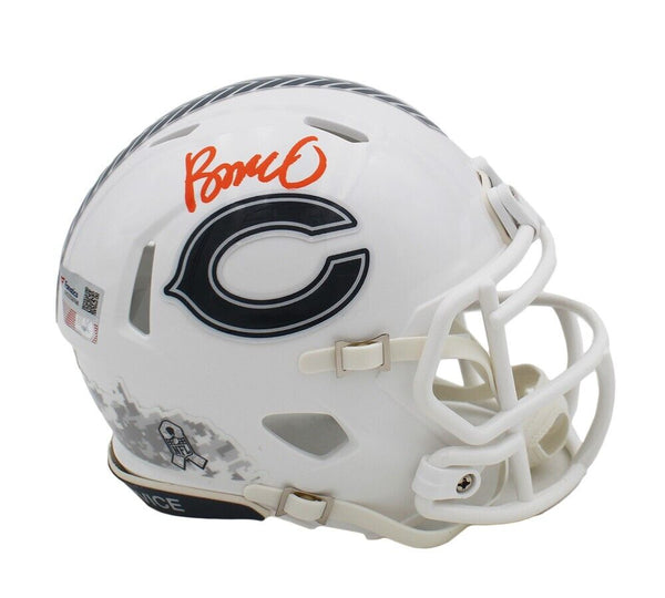 Rome Odunze Signed Chicago Bears Speed Salute to Service 3 NFL Mini Helmet