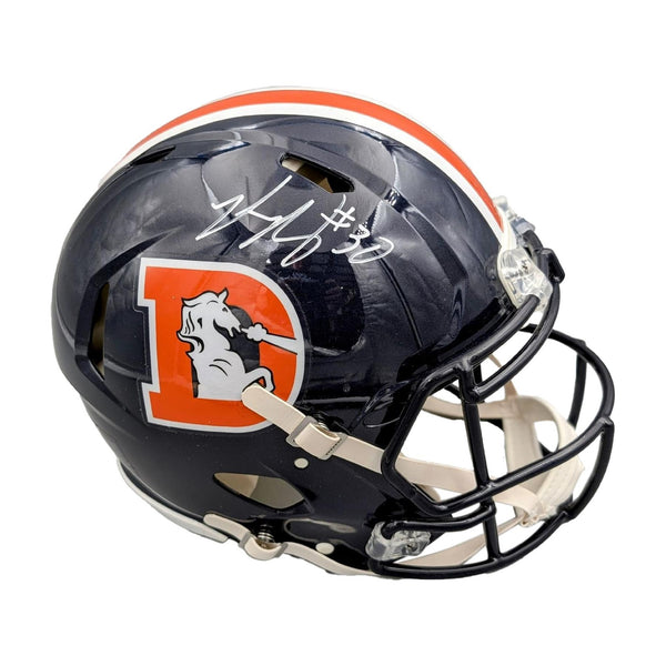 Phillip Lindsay Autographed Broncos Color Rush Full Size Authentic Helmet - JSA