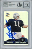 Sebastian Janikowski Signed 2000 Pacific Prizm #172 Trading Card BAS 10 Slab
