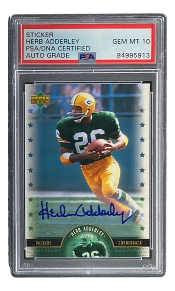 Herb Adderley Signed Packers 2005 Upper Deck #LS-HA Trading Card PSA/DNA Gem MT