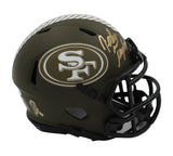 John Taylor Signed San Francisco 49ers Speed Salute to Service NFL Mini Helmet