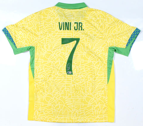 Vini Jr. Signed Brazil FC Home Yellow Jersey #7 - Beckett Hologram *L