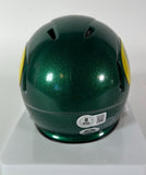 Bo Nix Autographed Dark Green Oregon Ducks Mini Helmet - Beckett COA