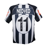 Pavel Nedved Signed Juventus FC Home Soccer Jersey #11 with Beckett Witness