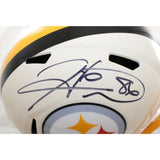 Hines Ward Signed Pittsburgh Steelers F/S Replica Helmet Retro Beckett WIT 58607