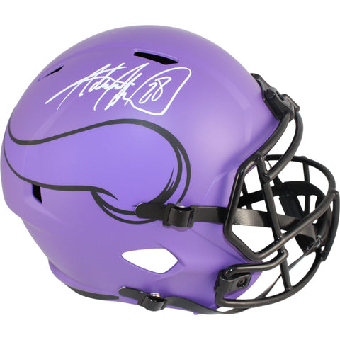 Adrian Peterson Autographed Minnesota Vikings F/S Rave Helmet Beckett 49592