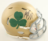 Riley Leonard Signed Notre Dame Fighting Irish Shamrock Speed Mini Helmet (PSA)