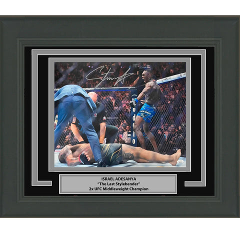 Framed Autographed/Signed Israel Izzy Adesanya UFC MMA 16x20 Photo JSA COA