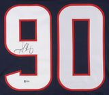 Jadeveon Clowney Signed Texans Jersey (Beckett) 2014 #1 Draft Pick Overall