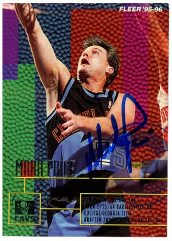 Mark Price Autographed/Signed 1995-1996 Fleer #31 Trading Card Beckett 52530
