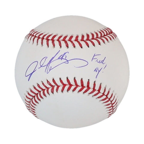 John Rocker Signed Baseball Inscribed "F*ck N.Y." (Schwartz) Atlanta Braves