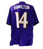 Kyle Hamilton Autographed Purple Football Jersey Baltimore Ravens Beckett 171407