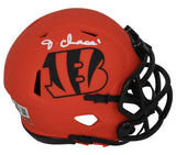 Ja'Marr Chase Autographed Bengals 'RAVE' Mini Speed Helmet Beckett