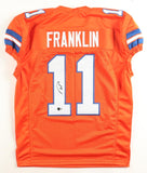 Troy Franklin Signed Denver Broncos Pro Cut Jersey (Beckett) 2024 Rnd Pck Oregon
