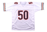 Mike Singletary Chicago Signed White Football Jersey HOF 98 BAS