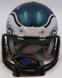Miles Sanders Autographed Green Replica Mini Helmet Eagles Beckett QR #WP52115