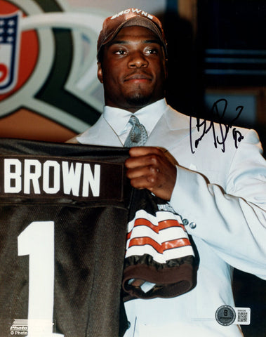 Courtney Brown Autographed Cleveland Browns 8x10 Photo BAS 45517