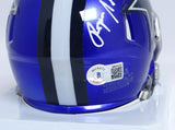 Roger Staubach Autographed Cowboys Flash Mini Helmet -Beckett W Holo * White