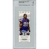 Adrian Peterson Autographed Minnesota Vikings 09/14/14 Ticket Stub Beckett 43856