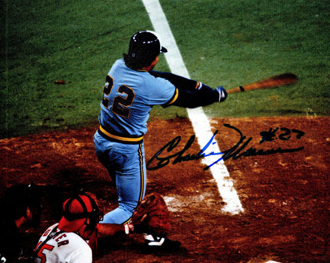 Milw Brewers CHARLIE MOORE Signed 8x10 Photo #5 AUTO - 1982 World Series