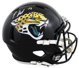 Jaguars Travis Hunter Authentic Signed Full Size Speed Rep Helmet BAS Witnessed