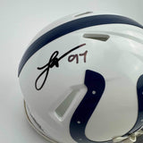 Autographed/Signed Laiatu Latu Indianapolis Colts Mini Football Helmet JSA COA