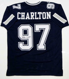 Taco Charlton Autographed Blue Pro Style Jersey- JSA W Auth *Black