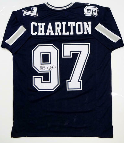 Taco Charlton Autographed Blue Pro Style Jersey- JSA W Auth *Black
