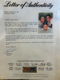 Duke Snider, Willie Mays, Mickey Mantle Autographed 8x10 Litho Framed PSA LOA