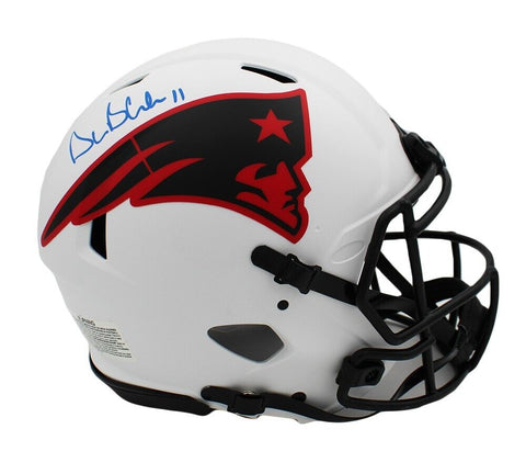Drew Bledsoe Signed New England Patriots Speed Authentic Lunar NFL Helmet
