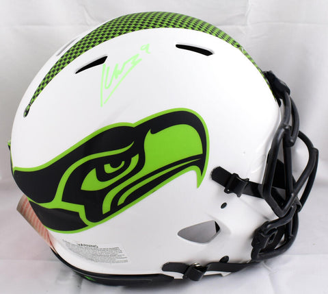 Kenneth Walker Seahawks F/S Lunar Speed Authentic Helmet- Beckett W Holo *Green