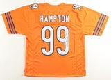 Dan Hampton Signed Chicago Bears Orange Throwback Jersey (JSA COA) H.O.F. 2022