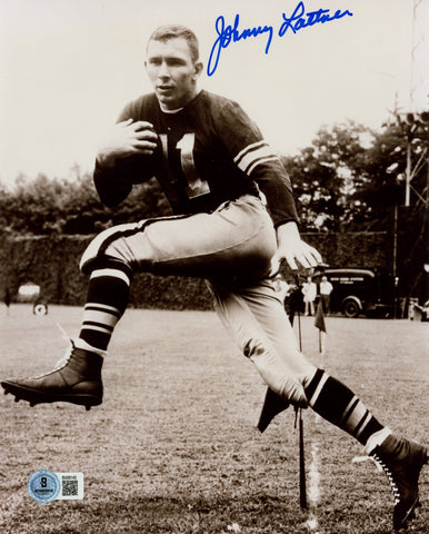 Johnny Lattner Autographed/Signed Pittsburgh Steelers 8x10 Photo Beckett 57599