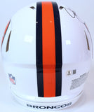 John Elway Autographed Broncos Speed Pro Snowcapped Helmet w/ Inscription (BAS)