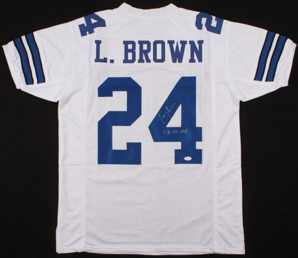 Larry Brown Signed Dallas Cowboys Jersey Inscribed "S.B. XXX MVP" (JSA COA)
