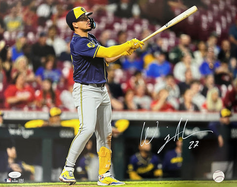 Milw. Brewers Shortstop WILLY ADAMES Signed 16X20 Photo #14 AUTO - JSA