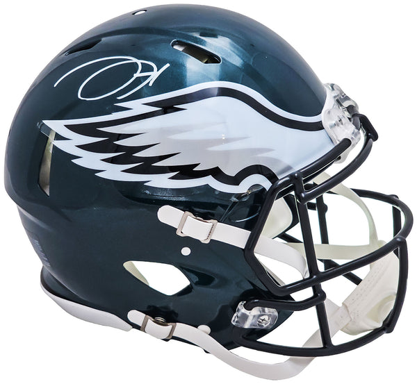 JALEN HURTS AUTOGRAPHED EAGLES GREEN FULL SIZE AUTHENTIC SPEED HELMET BECKETT