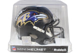 Derrick Henry Autographed/Signed Baltimore Ravens Mini Helmet Beckett 52733