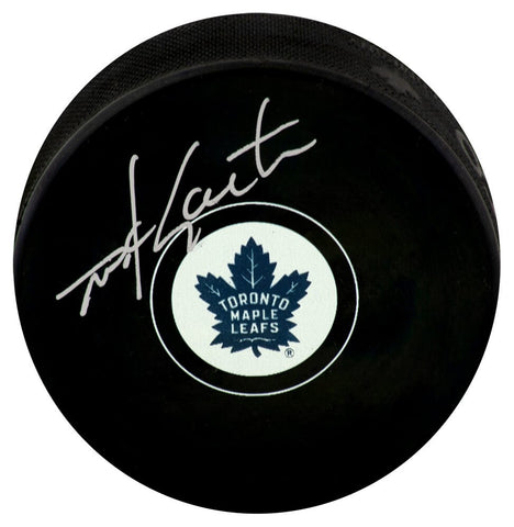 Mike Gartner Signed Toronto Maple Leafs Logo Hockey Puck - (SCHWARTZ COA)