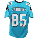 Ja'Tavion Sanders Autographed/Signed Pro Style Blue XL Jersey Beckett 48427