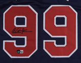 Charlie Sheen Signed "Major League" Cleveland Indians Jersey (Beckett)